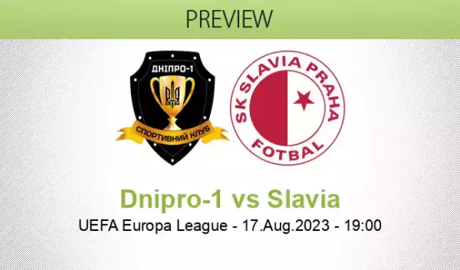 Dnipro-1 vs Slavia Praha Prediction and Betting Tips